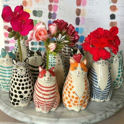 🔥 Het försäljning 50% rabatt 💝 Polka Dot Cat Vase🐱
