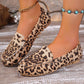 Loafers med lapptäcke i leopardmönster för dam