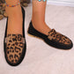 Loafers med lapptäcke i leopardmönster för dam