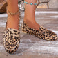 Loafers med lapptäcke i leopardmönster för dam