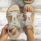 🔥Eleganta sandaler med blommor och strass