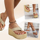 Snygga och eleganta fotvalvsstöd  flipflops med tjock botten