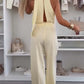 Ärmlös jumpsuit med vida ben för kvinnor