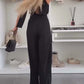 Ärmlös jumpsuit med vida ben för kvinnor