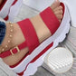 Casual plattform tjock kil sandal för kvinnor