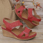 Wedge Ankle Strap Platform fotvalvsstöd sandaler för kvinnor