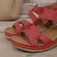 Wedge Ankle Strap Platform fotvalvsstöd sandaler för kvinnor