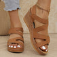 Wedge Ankle Strap Platform fotvalvsstöd sandaler för kvinnor