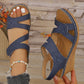 Wedge Ankle Strap Platform fotvalvsstöd sandaler för kvinnor