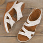 Wedge Ankle Strap Platform fotvalvsstöd sandaler för kvinnor