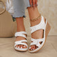 Wedge Ankle Strap Platform fotvalvsstöd sandaler för kvinnor