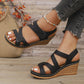Wedge Ankle Strap Platform fotvalvsstöd sandaler för kvinnor