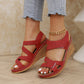 Wedge Ankle Strap Platform fotvalvsstöd sandaler för kvinnor