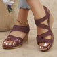 Wedge Ankle Strap Platform fotvalvsstöd sandaler för kvinnor
