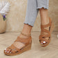 Wedge Ankle Strap Platform fotvalvsstöd sandaler för kvinnor