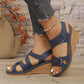 Wedge Ankle Strap Platform fotvalvsstöd sandaler för kvinnor