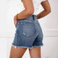 💖SISTA DAGARS REA 56% RABATT🩳Högmidjade denimshorts med fransar och cropp