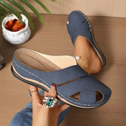 👡Helig dag 60% rabatt - Sandaler med rund tå för kvinnor🔥