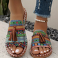 Damsandaler med boho-mönster