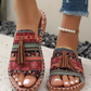 Damsandaler med boho-mönster