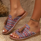 Damsandaler med boho-mönster