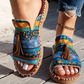 Damsandaler med boho-mönster