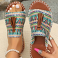 Damsandaler med boho-mönster