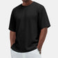 T-shirt med rund hals och textur för herrar Casual Versatile