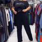 Loose Fit Off Shoulder T-Shirt & Byxor med vida ben Set