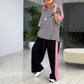 💗Trendy randig topp och byxor för kvinnor (2-delad uppsättning)