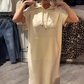 ❤️Damenkleid med korta ärmar och huva