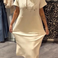 ❤️Damenkleid med korta ärmar och huva