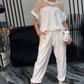Crop Top med utskärning & 3/4-långa byxor Tvådelat set