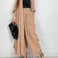 Dam Casual Cardigan Byxor med vida ben 2 delar Set