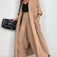 Dam Casual Cardigan Byxor med vida ben 2 delar Set