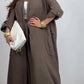 Dam Casual Cardigan Byxor med vida ben 2 delar Set