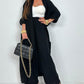 Dam Casual Cardigan Byxor med vida ben 2 delar Set