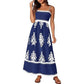 Spaghettirem blommig Maxi Sundress