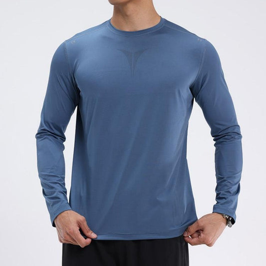 Casual långärmad snabbtorkande sport-T-shirt för män