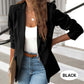 🎁LIMITERAD SÄLJNING 49% RABATT💕Elegant mjuk enfärgad jacka med knappar och uppknäppning