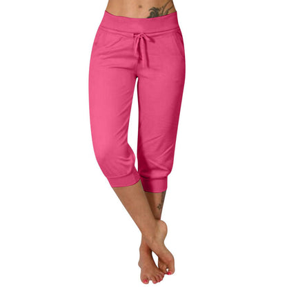 🎁Sista dagen 49 % rabatt🔥Dam 2026 Ultra Soft Lounge Capri Joggers Sweatpants Athletic Yoga med fickor