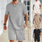 🔥Enfärgad träningsoverall för herrar - T-shirt + shorts (2-delat set)