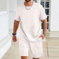 🔥Enfärgad träningsoverall för herrar - T-shirt + shorts (2-delat set)