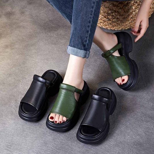 Bekväma sandaler med öppen tå för kvinnor