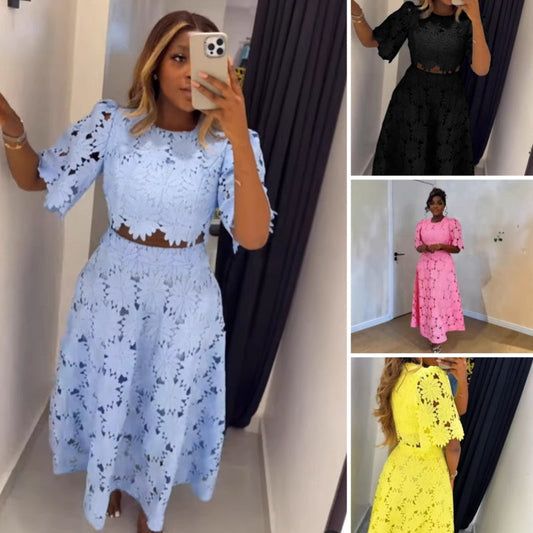 Tvådelat set med ihålig design för dammode