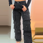 💎Diamantbesatta Dam Wideleg Byxor med Fickor | Ljus och Stil ✨