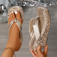 🚀Sommarrea 62% rabatt🚀Fotvalvsstöd flipflops med tjock botten och paljetter för kvinnor