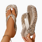 🚀Sommarrea 62% rabatt🚀Fotvalvsstöd flipflops med tjock botten och paljetter för kvinnor