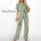 Jumpsuit med vida ben och hög midja för kvinnor
