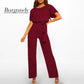 Jumpsuit med vida ben och hög midja för kvinnor